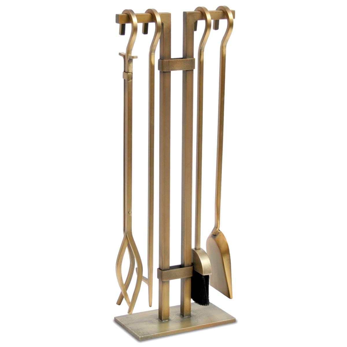 Pilgrim Home and Hearth 18086 Sinclair Fireplace Tool Set, Burnished Brass, 20 Pounds