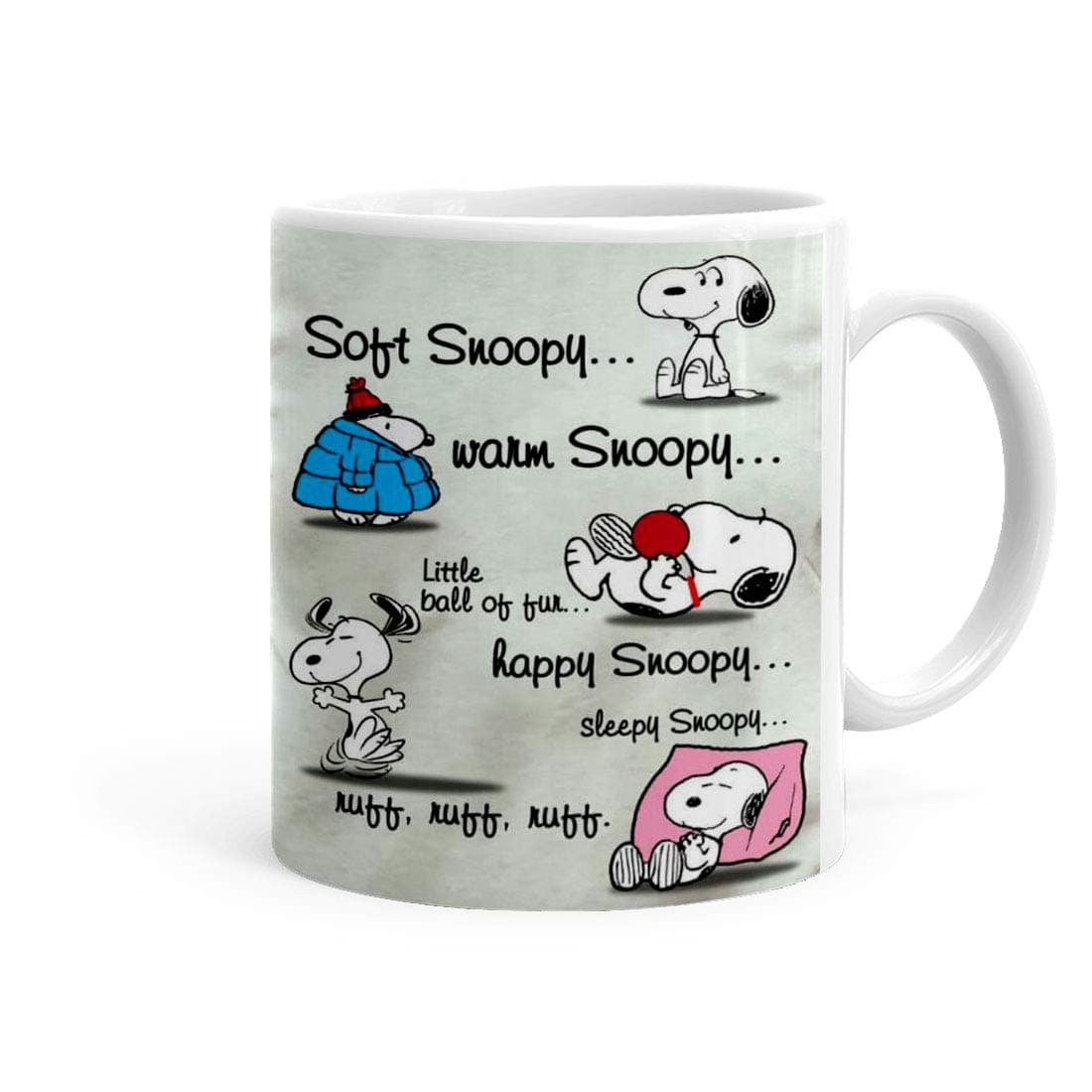 Soft Snoopy, Warm Snoopy Theme Printed Coffee Mug (325 ml) -Valentines Day Gift