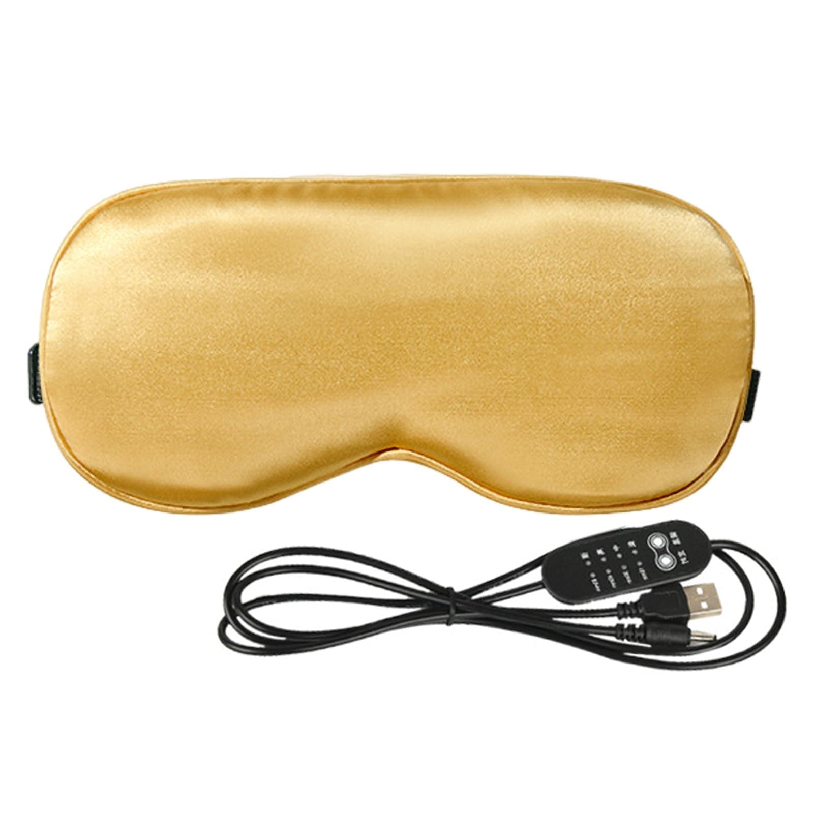 Heated Eye Patch,Warm Eye Patch,USB Electric Eye Heating Pad with Temperature & Timer Control, Dry Eye Patch for Dry Eyes for Relax & Reduce Eye Strain Dark Circle & Improve Sleep Light Brown