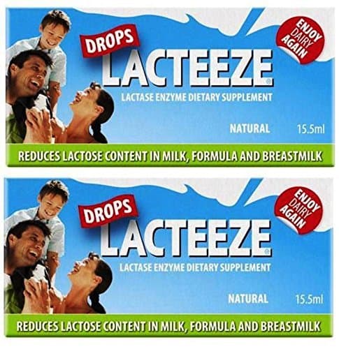 2 pack Lactase Enzyme Lacteeze Drops 15.5 ml Liquid by Gelda Scientific
