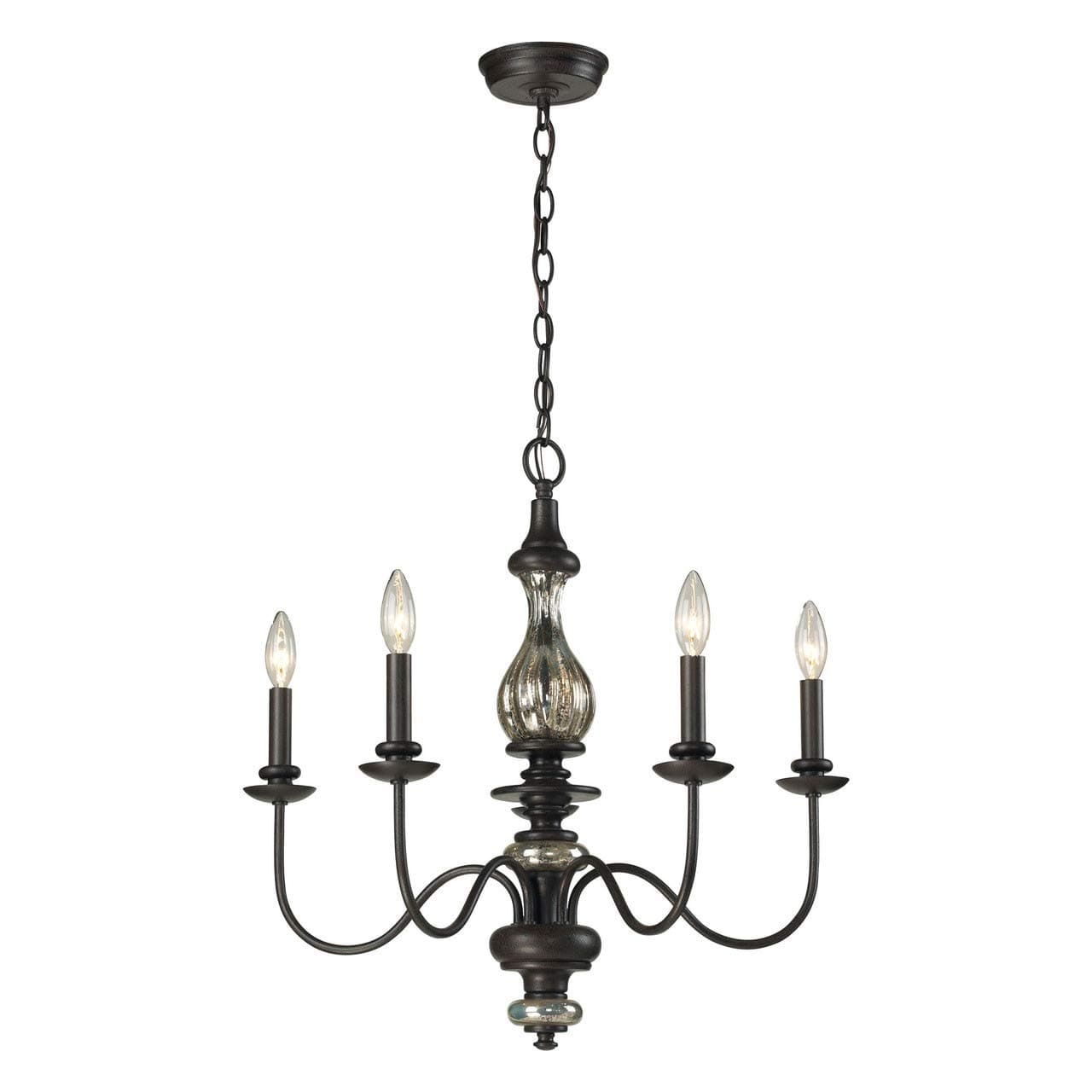 Veronica 5 Light Chandelier In Vintage Rust