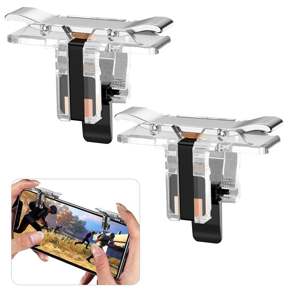 Pubg Mobile Game Controllers,2 Pack Phone Game Button,Pubg Phone Triggers of Shooter Sensitive Controlling Joysticks Aim and Fire Trigger Keys for PUBG/Rules of Survival