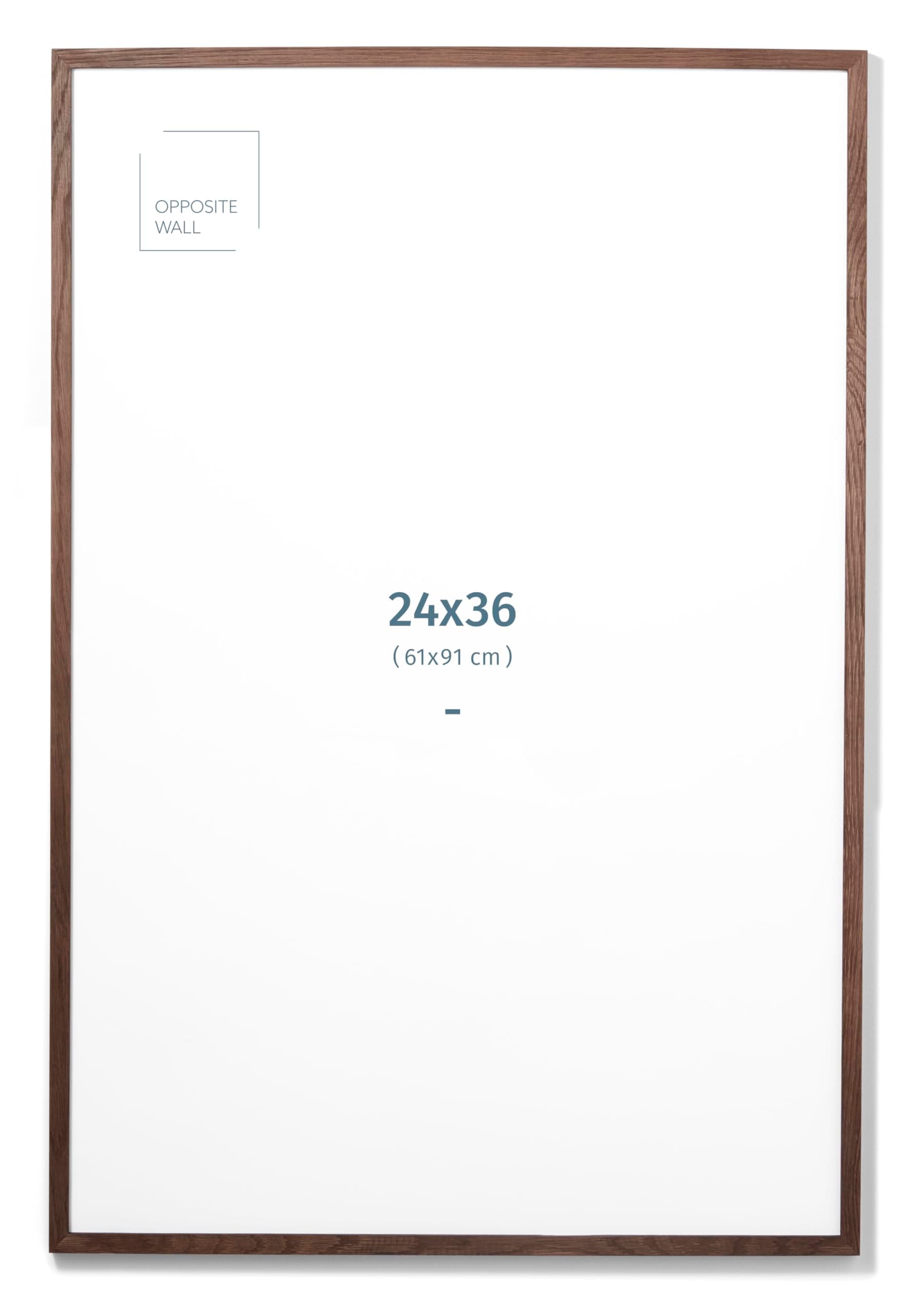 Opposite Wall - 24x36 in - Dark Solid Oak Wood Picture Frame - Lightweight, Versatile & Shatterproof - Large Wall Hanging Photo or Poster Frame - Wall Decor for Office, Gallery & Home