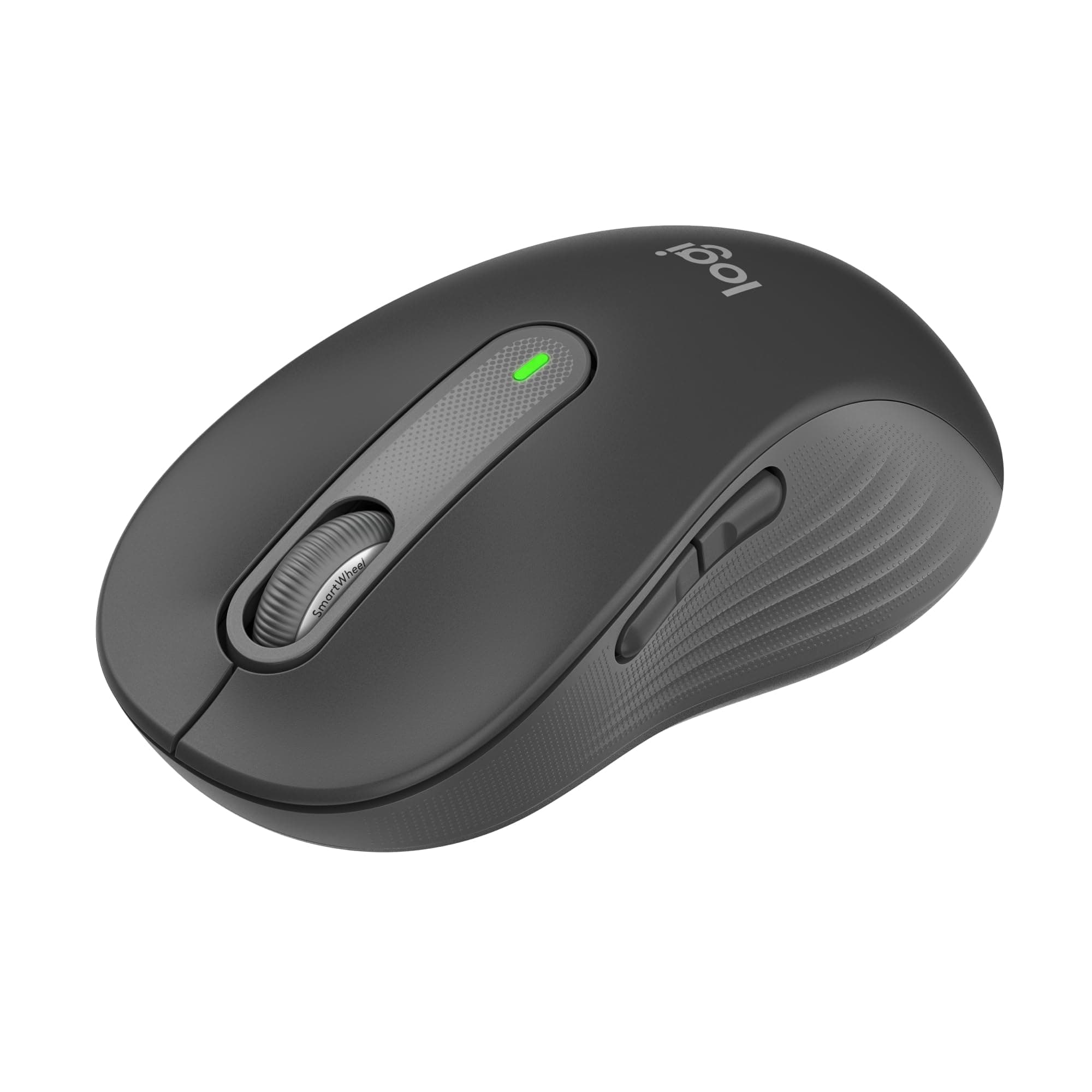 Signature M650 L Full Size Wireless Mouse - for Large Sized Hands, Silent Clicks, Customisable Side Buttons, Bluetooth, Multi-Device Compatibility - Grey