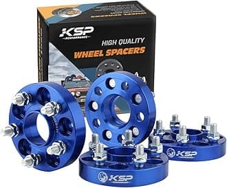 KSP 5x100 Wheel Spacers 25mm for 5 Lug 1992-2023 Impreza, 2000-2013 Outback, 1989-2014 Legacy, 1997-2017 Forester, 2012-2016 Scion FR-S 12x1.25 Thread 56.1mm Hub Bore Hubcentric Blue Wheel Adapters