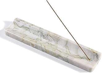 Marble Incense Holder, Incense Holder for Sticks, Incense Sticks Holder Ash Catcher for Meditation Yoga SPA, Natural Stone Incense Burner, Home Table Decor (Bianco Palomino)