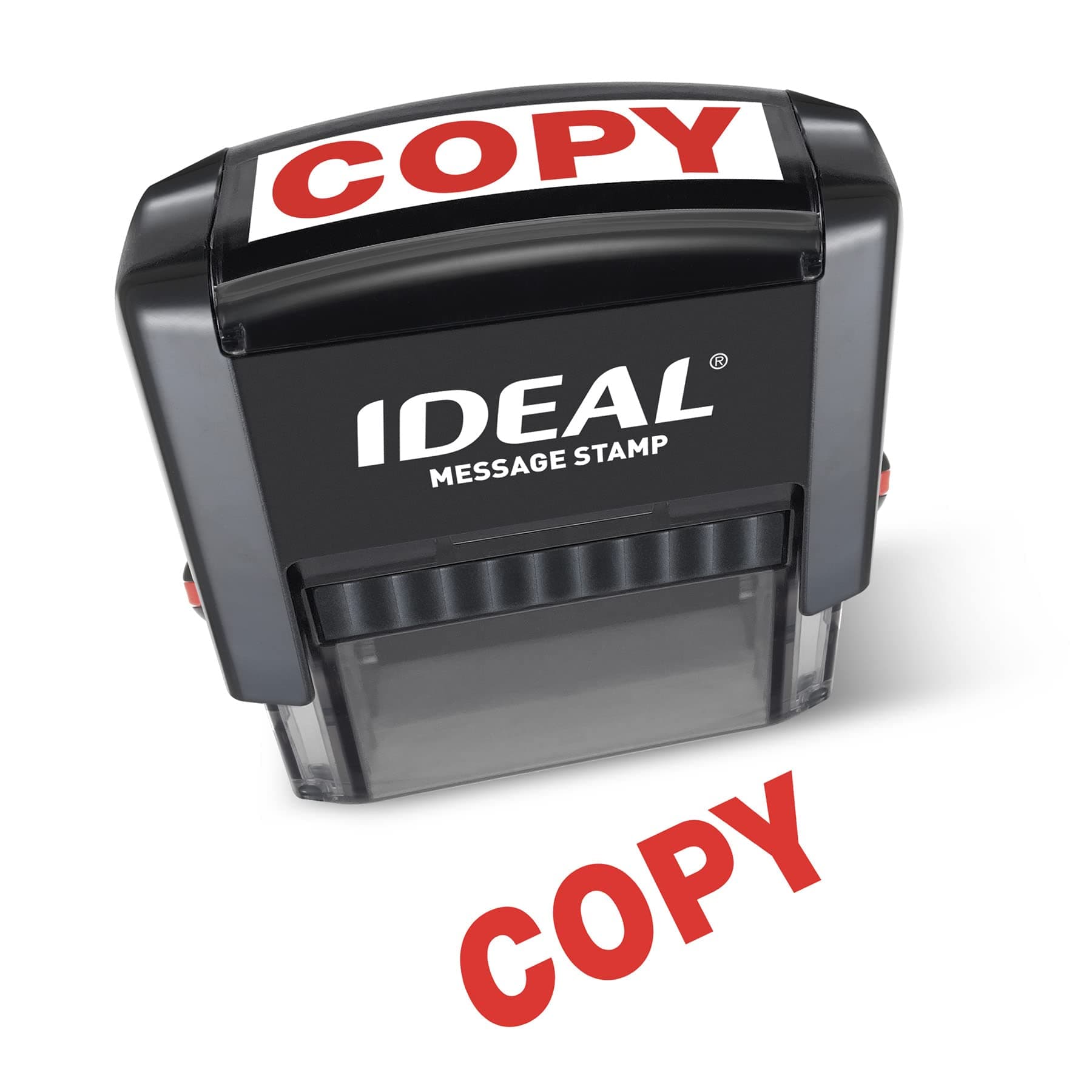 IDEAL Self Inking Stamp – Copy – Red Ink, Impression Size 9/16” x 1-1/2”