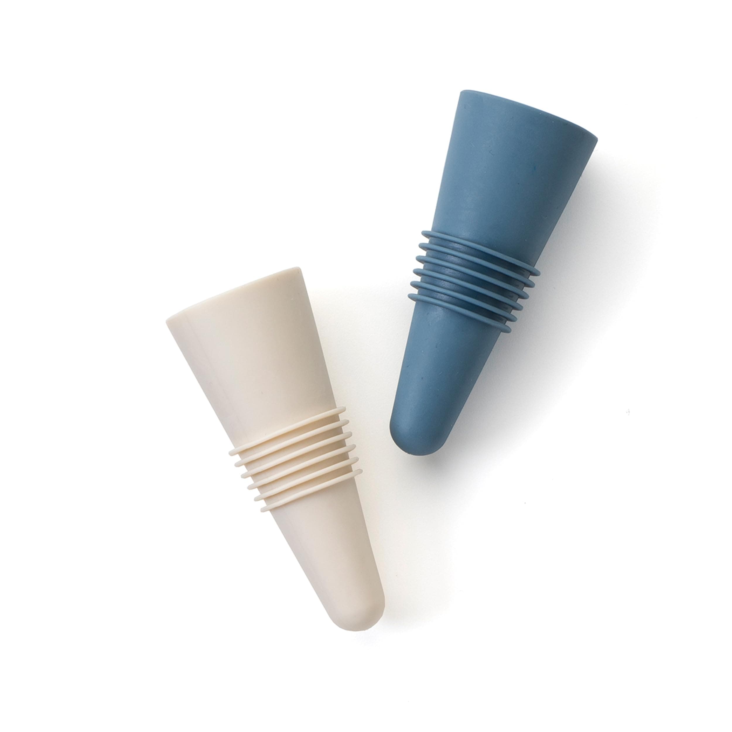 RabbitWine Stopper, 3.5x0.9, Blue/White