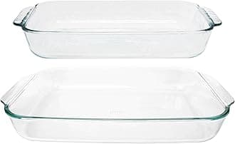 SYNCHKG055786 Basics 2 Quart Glass Oblong Baking Dish, Clear 11.1 in. x 7.1 in. x 1.7