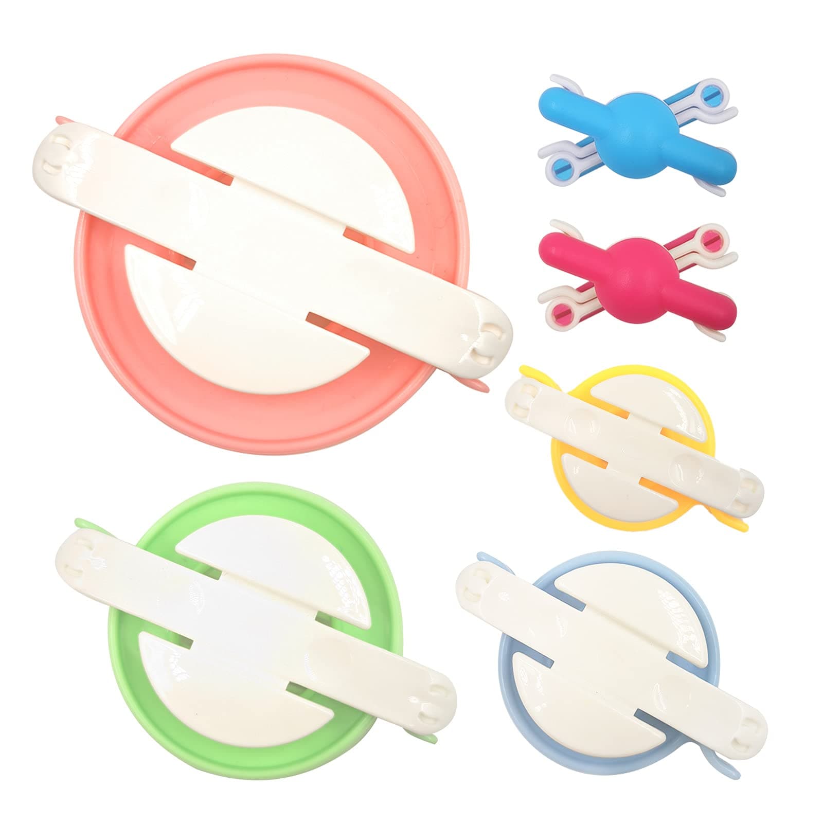 Hand U Journey Pom-Pom Maker 6 Sizes Pompom Maker Tool Set for Fluff Ball Weave DIY Wool Yarn Knitting Craft Project for