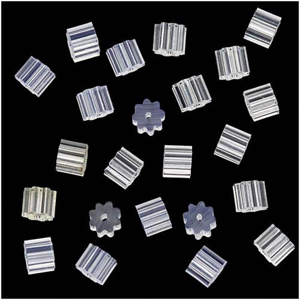 100PCS Clear Ribbed Rubber Earring Safety Back Stoppers