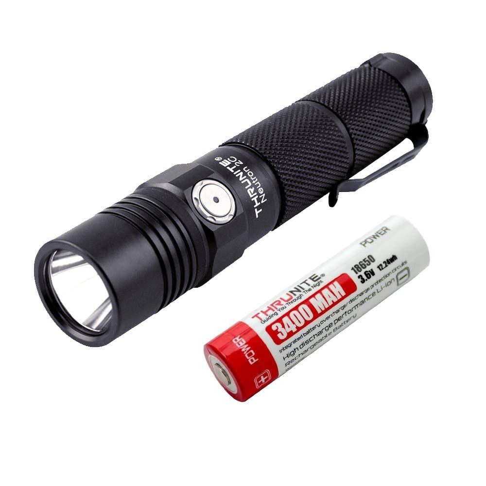ThruNite Neutron 2C V3 LED Torch, Flashlight Torch with 1100 Lumens, Micro-USB USB Rechargeable Flashlight, XP-L V6 LED Flashlight with 18650 Battery(Battery Included) for Indoor/Outdoor NW