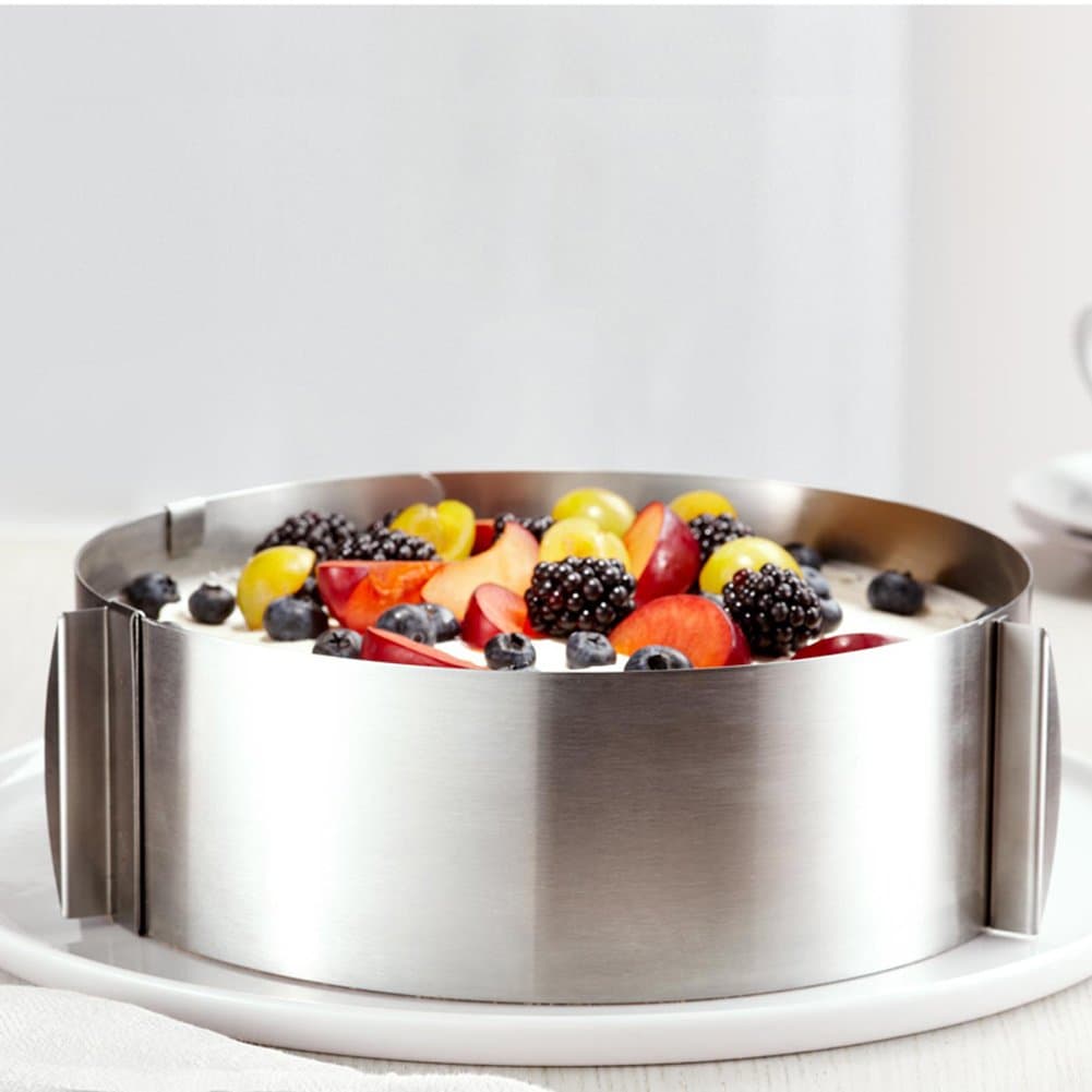 6-12" / 160-300 mm Circle Retractable Adjustable Mousse Ring Cake Pan Ring S/S
