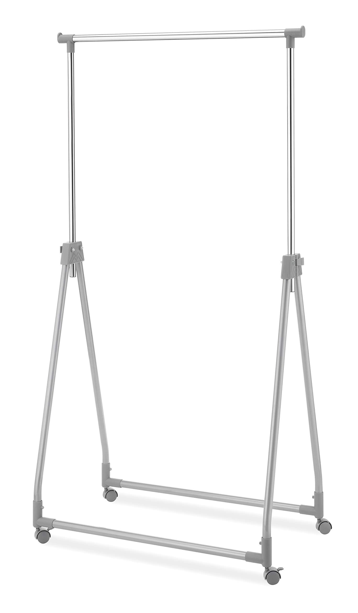 Whitmor Foldable Garment Rack - Rolling Clothes Hanger - Adjustable Height