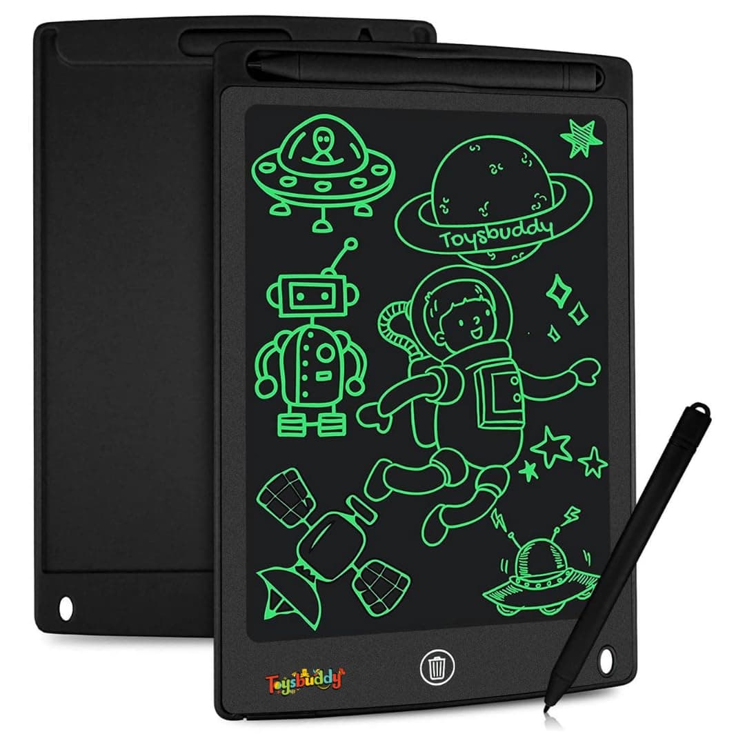 Toysbuddy Plastic Re-Writable LCD Writing Tablet Pad with Screen 21.5cm (8.5Inch) for Drawing, Playing, Handwriting Best Birthday Gifts for Adults & Kids Girls Boys, Multicolor