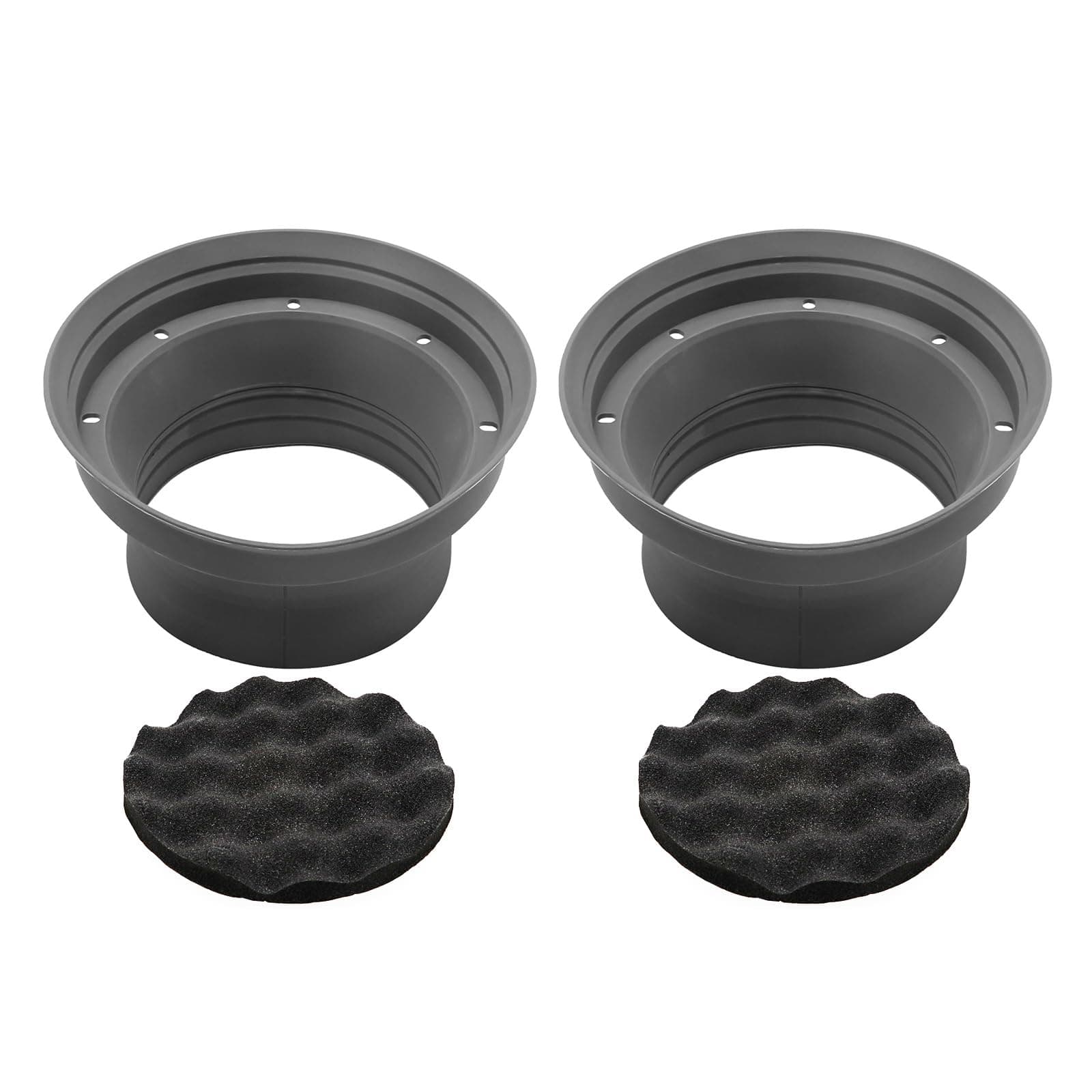 RECOIL SPB65 Foldable Silicone 6.5” Car Speaker Baffle Kits with Egg Crate Foam for Sound Quality Improvement and Speaker Protection Pair