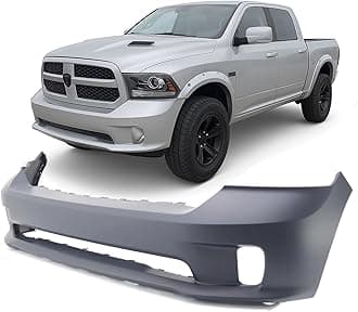 FitParts Compatible with Front Bumper Cover Dodge RAM 1500 2013-2018 Sport & Express Extended Standard Crew. New, Primed with Fog Light Holes. CH1000A10 68197698AA