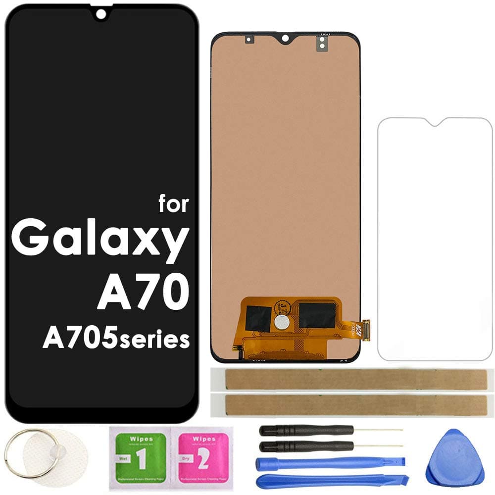 Flying Ocean LCD Screen Replacement Touch Display Digitizer Assembly Black for Samsung Galaxy A70 2019 A705 SMA705F SMA705FN SMA705MN SMA705W 6.7
