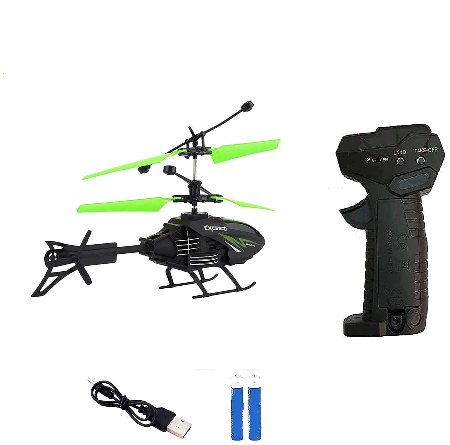 ZZZ Helicopter with Radio Remote Control and Hand Sensor Charging Helicopter 2 in 1 Toys with 3D Light Toys for Boys Kids (Indoor & Outdoor Flying)