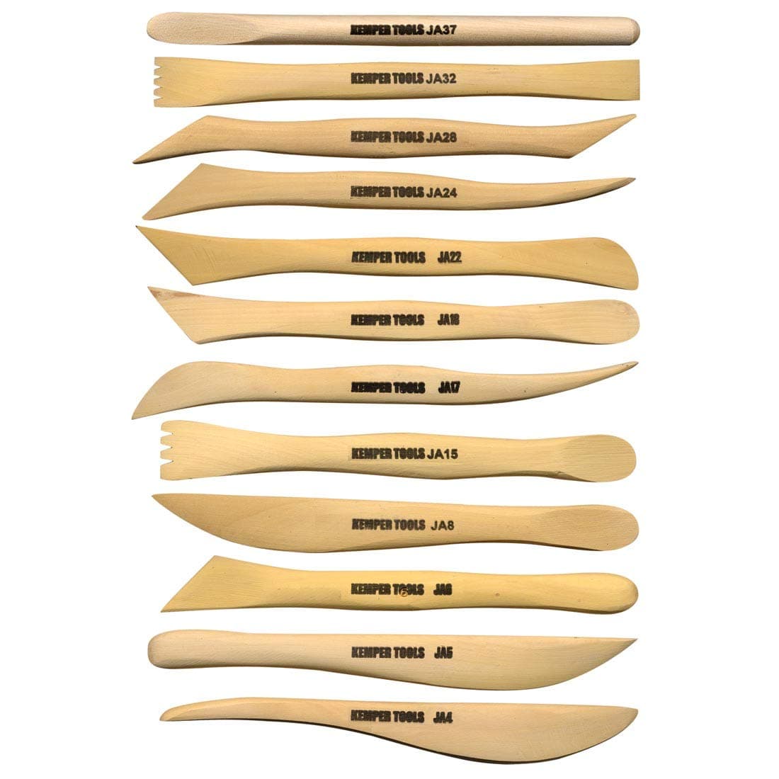12 PC Kemper Tool Set for Clay, Pottery Sculpture - Made of Boxwood - JAS - 6 by Kemper Tools