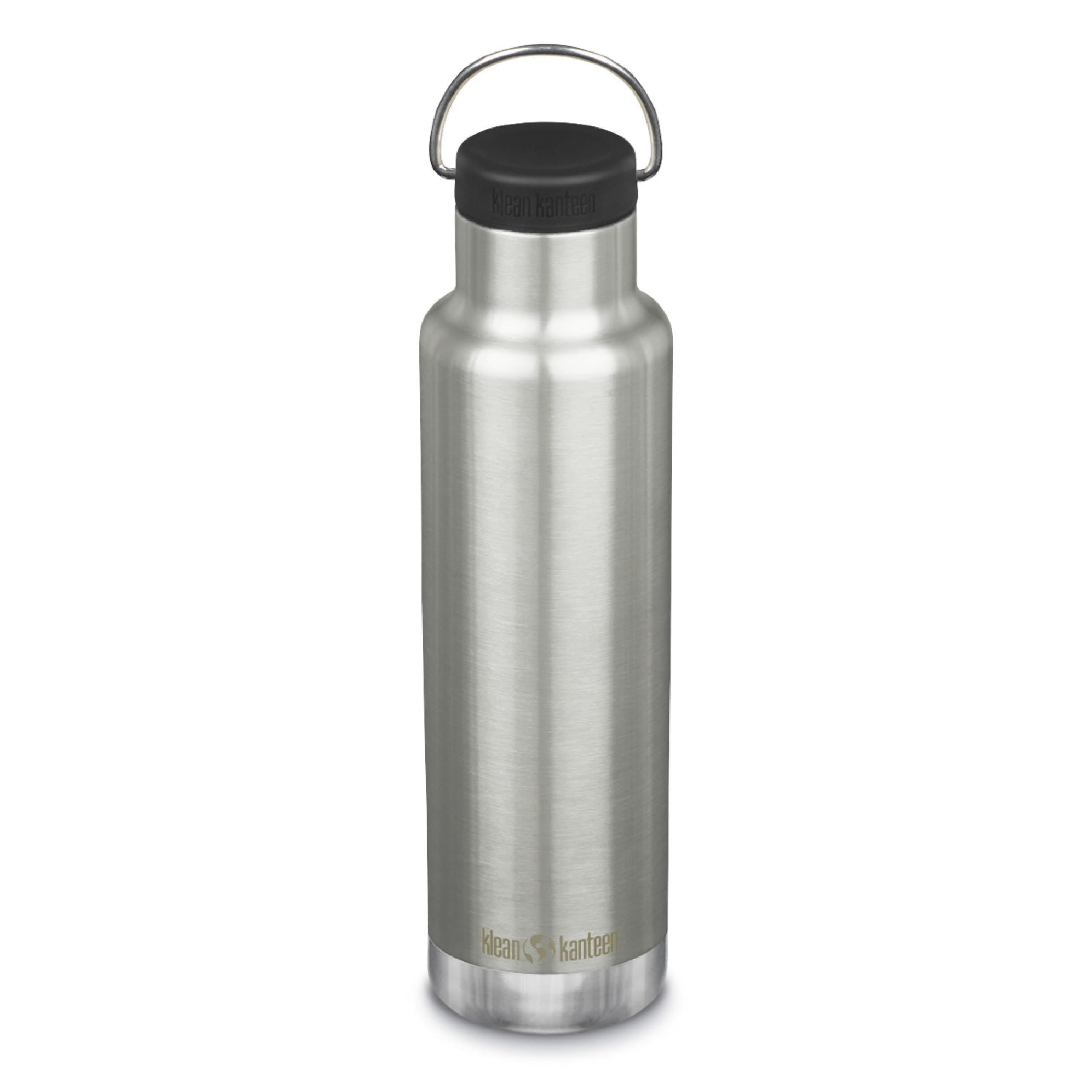 Klean Kanteen Insulated Classic 20 oz (with Loop Cap), Brushed Stainless Steel