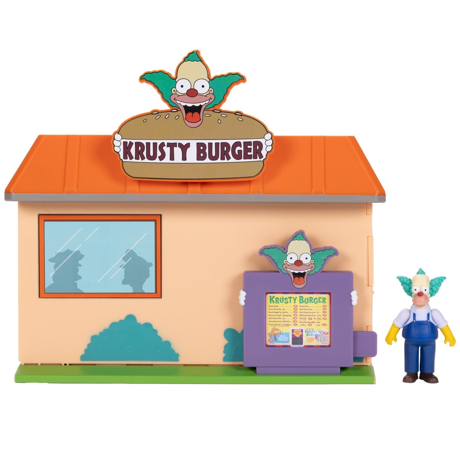 The Simpsons Krusty Burger Playset Includes Krusty the Clown (6 cm) with Articulated Mini Figure and Detailed Accessories, Interactive Functions, Suitable for Ages 4 and Up
