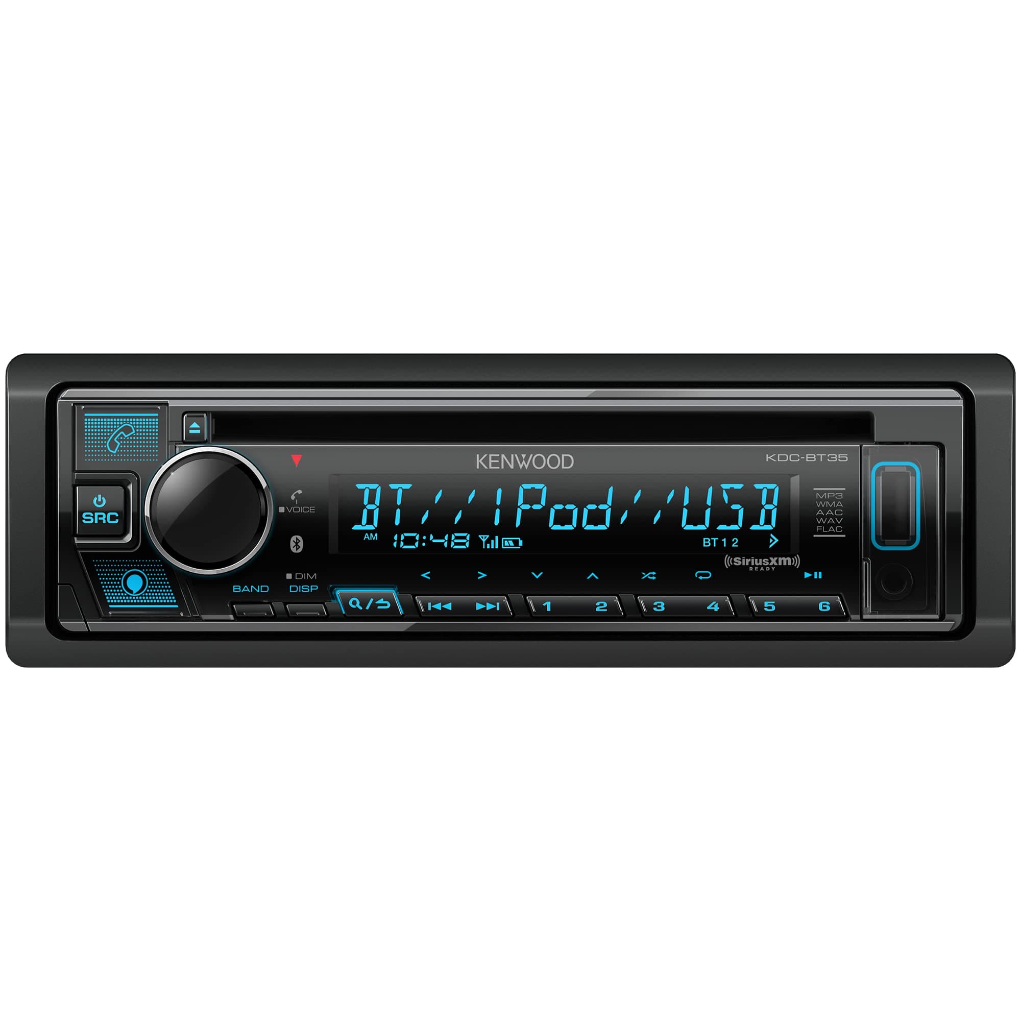 KDC-BT35 CD Car Stereo with Bluetooth, Front USB, AUX, Amazon Alexa, SiriusXM Radio Ready and Variable Display Color Illumination