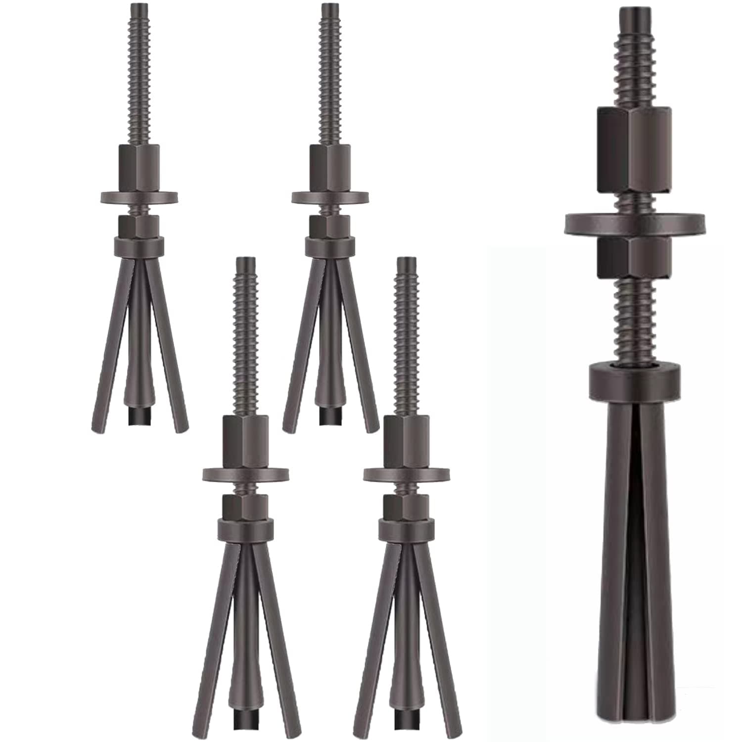 Quick Release Anchor Bolt & Nut Reusable Expansion Bolt Perfect for Anchoring Core Drilling Machines, Rig Stands, Wall Saw Track and Wire Saws in a Rigid Position 5 Sets