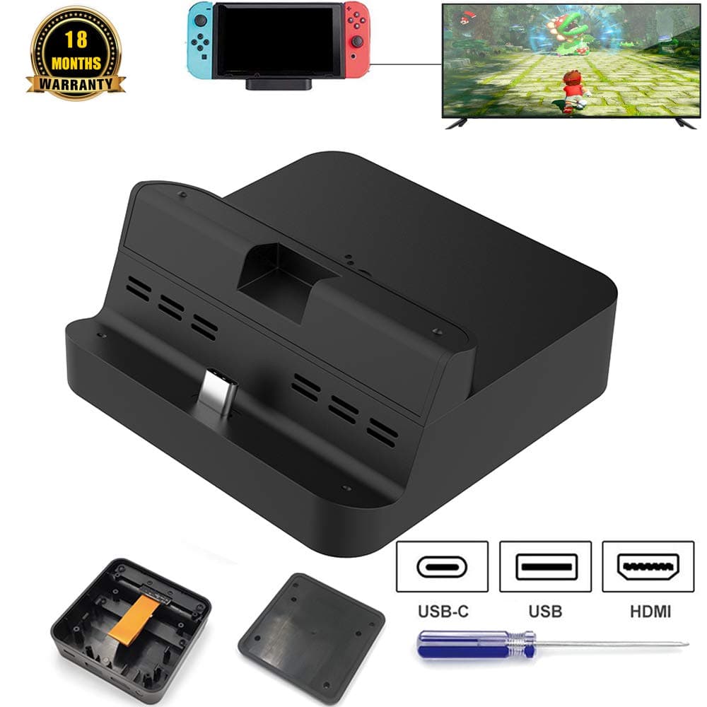 GuliKit Portable Dock Replacement Case for Nintendo Switch, DIY with The Circuit Board Chip from The Original Dock - Only The Case