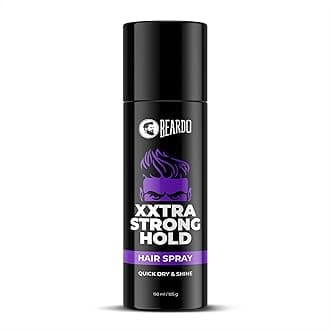Beardo Xxtra Strong Hold Hair Spray, 150 ml/105 g | Xxstrastrong Hold | Hair Spray for men | Lightweight & Non-Sticky Hair Styling Spray | Extreme hold spray | Hair Setting spray