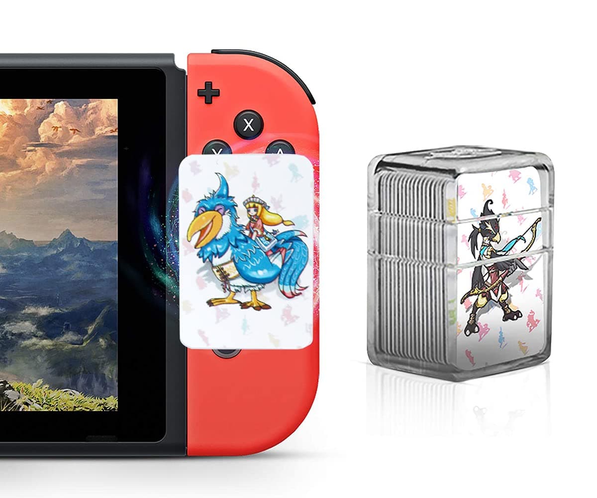 [25 Pcs with Card Case] Botw Mini NFC Cards with Game Card Case for The Legend of Zelda Breath of The Wild Switch/Wii U- 24 Pcs (Not Official Amiibo) with Crystal Case
