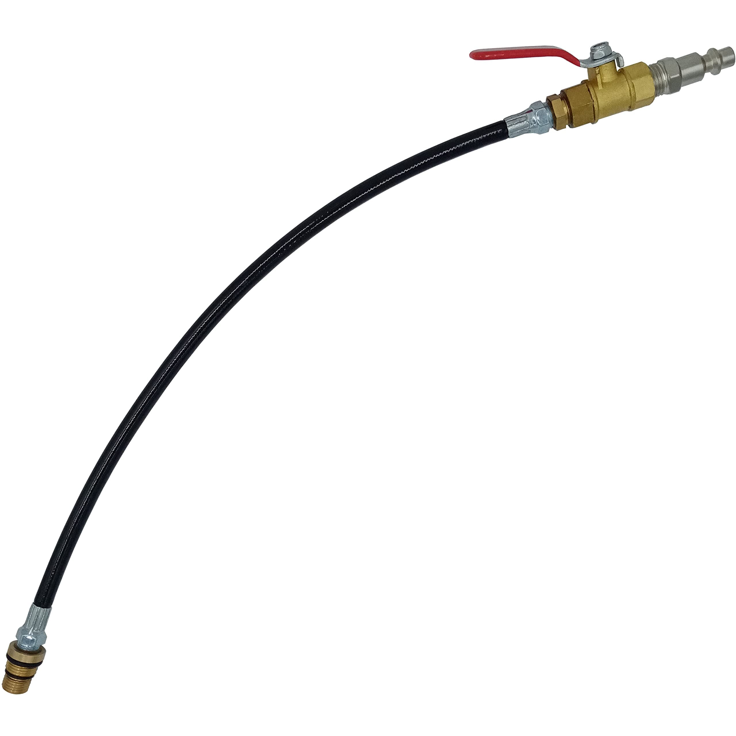 Engine Air Valve Holder and Cylinder Leakage Testing Assistant Tool(Heavy Duty Hose 1000PSI) Fit with M12 or M14 Thread