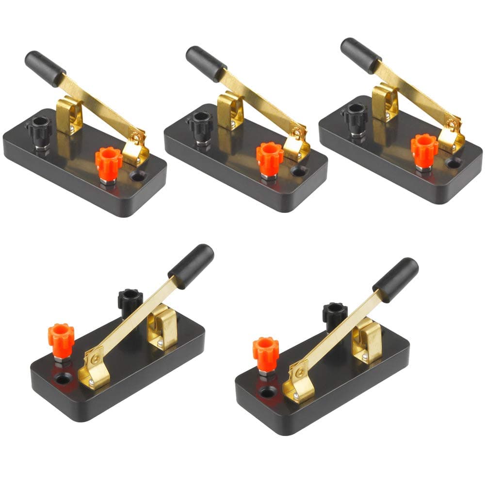 5PCS Educational Physics Lab Switch - Single Pole Single Throw (SPST) Knife Switch