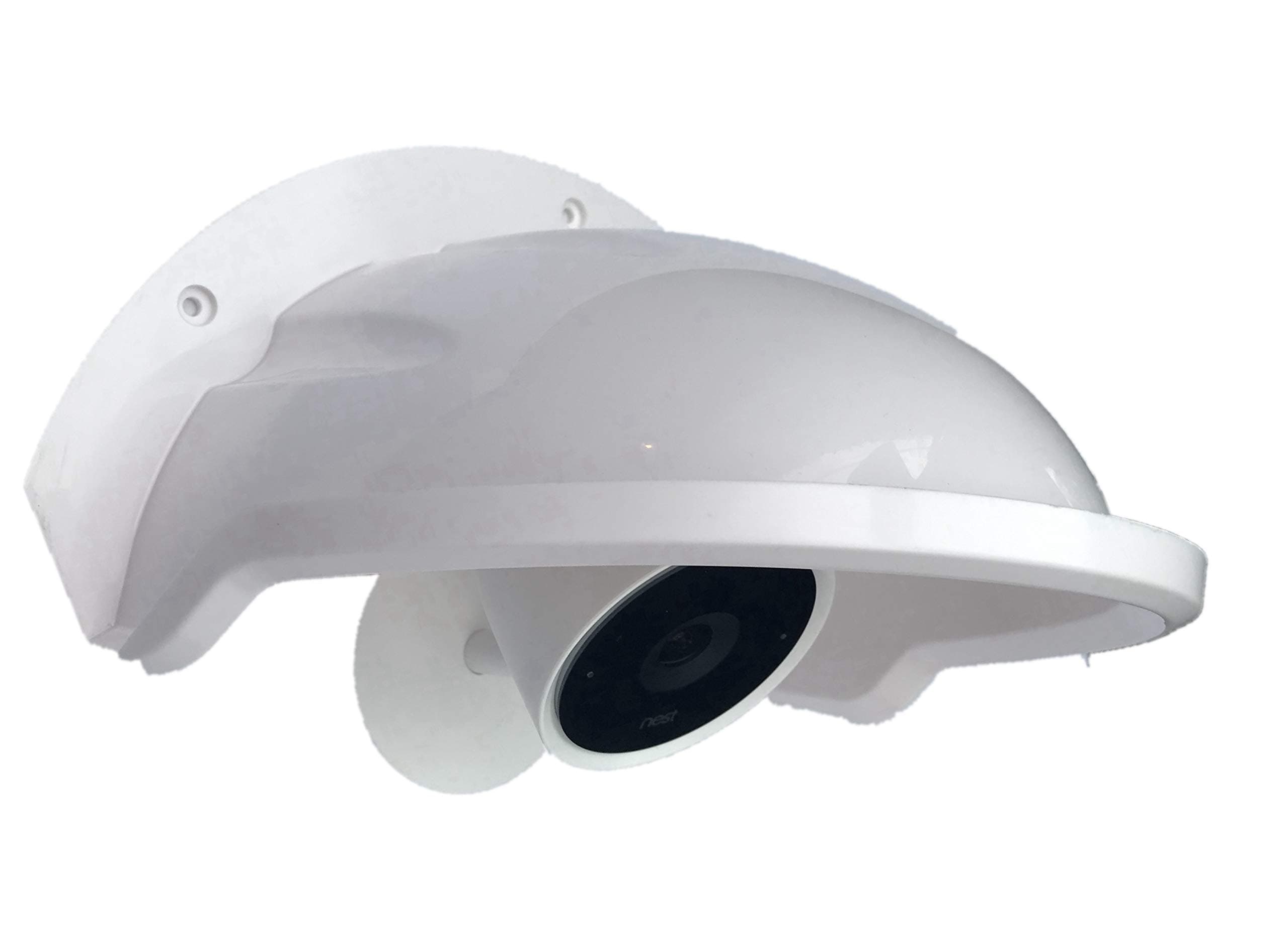 Universal Sun Rain Shade Camera Cover Shield for Nest/Ring/Arlo/Dome/Bullet Outdoor Camera - White (4)
