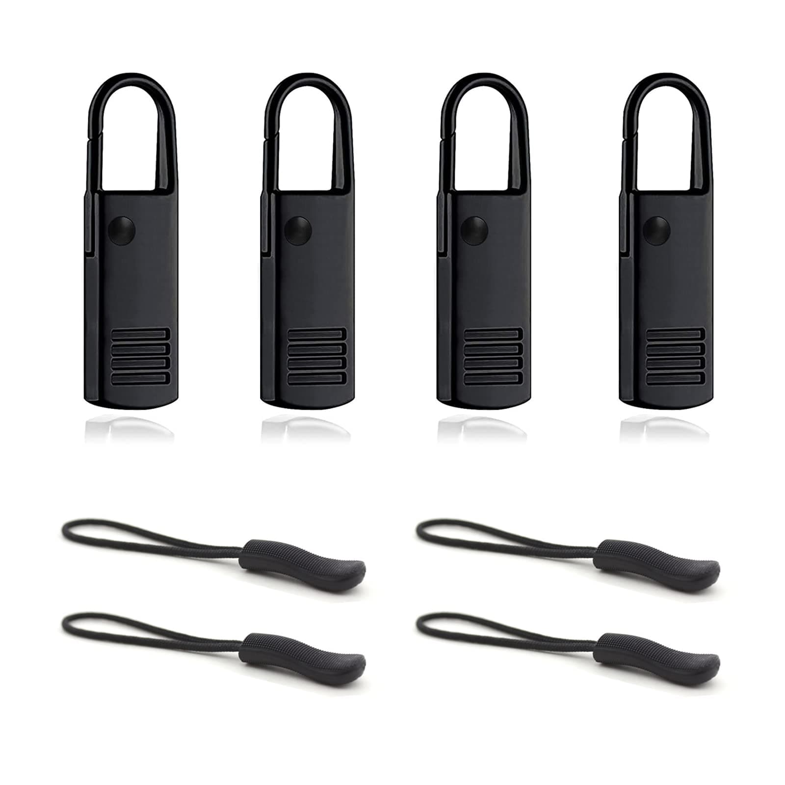 Zipper Pulls, 8PCS Black