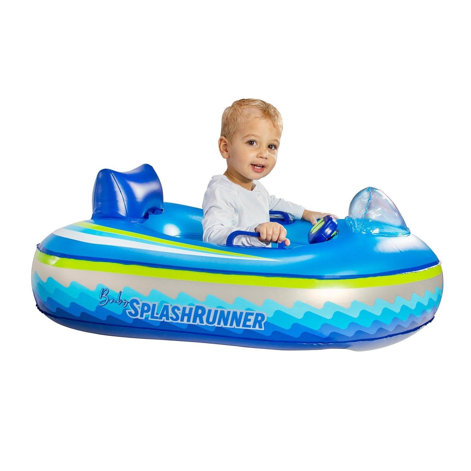 PoolCandy Motorized Baby Pool Float with Remote | Safe Toddler Inflatable Boat | Ages 1–4 | Propeller Guard & 60-Day Warranty