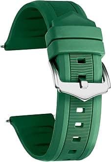 BINLUN Silicone Watch Bands 12mm-28mm Sizes Replacement Rubber Watch Straps for Men Women 7 Color (White/Red/Black/Blue/Orange/Grey/Green)