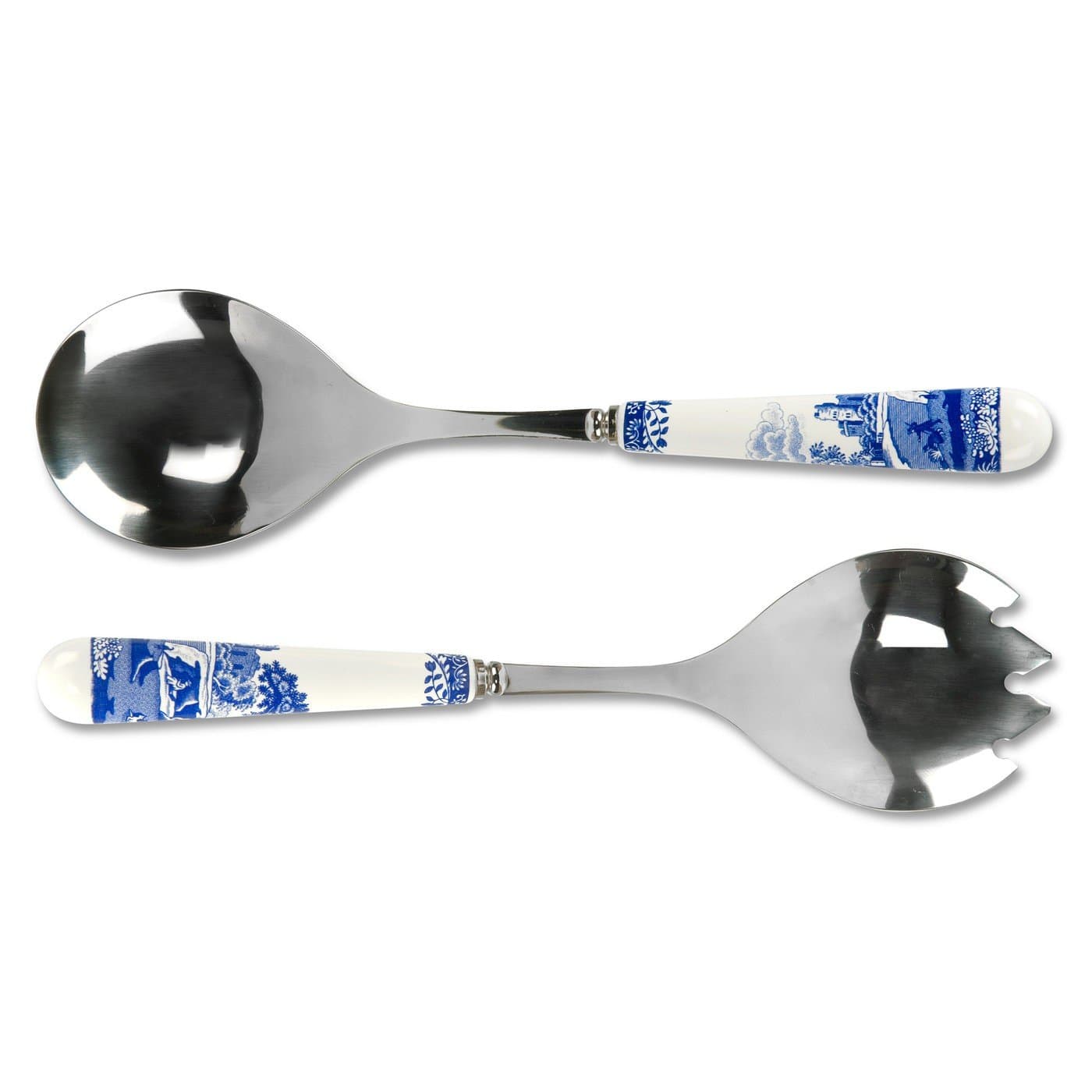 Spode Salad Servers (Pair), 25cm, Blue & White (Blue & White,25cm)