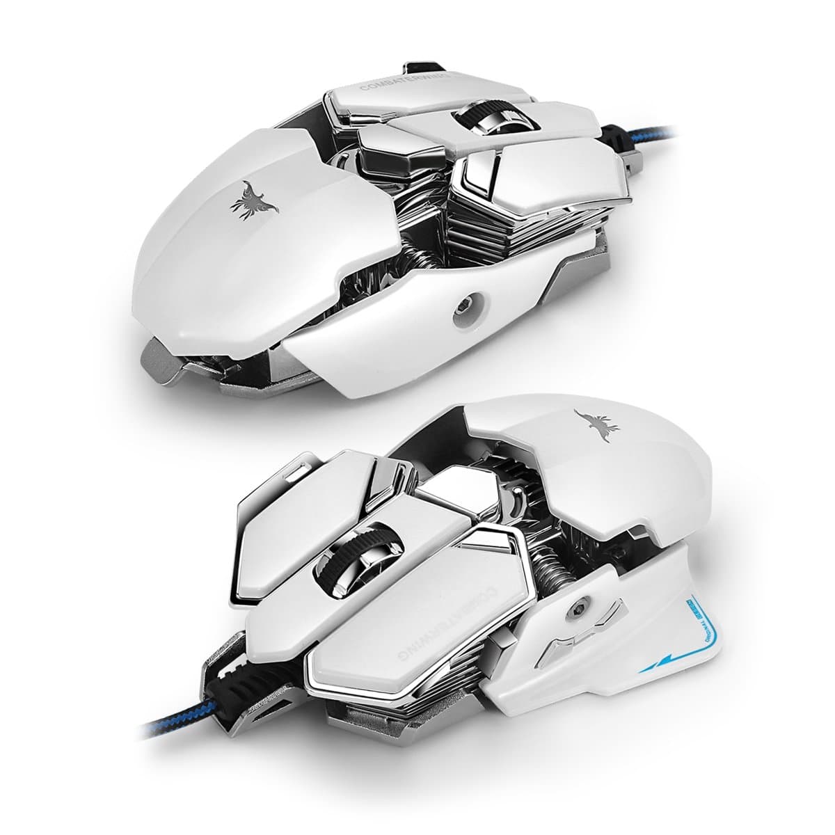 Combaterwing Optical USB Wired 4800 DPI Professional Gaming Mouse Programmable 10 Buttons RGB Breathing LED Mice Wired mouse Gaming mice