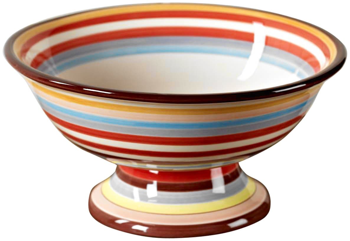 11-Inch Footed Compote, Sedona Stripe