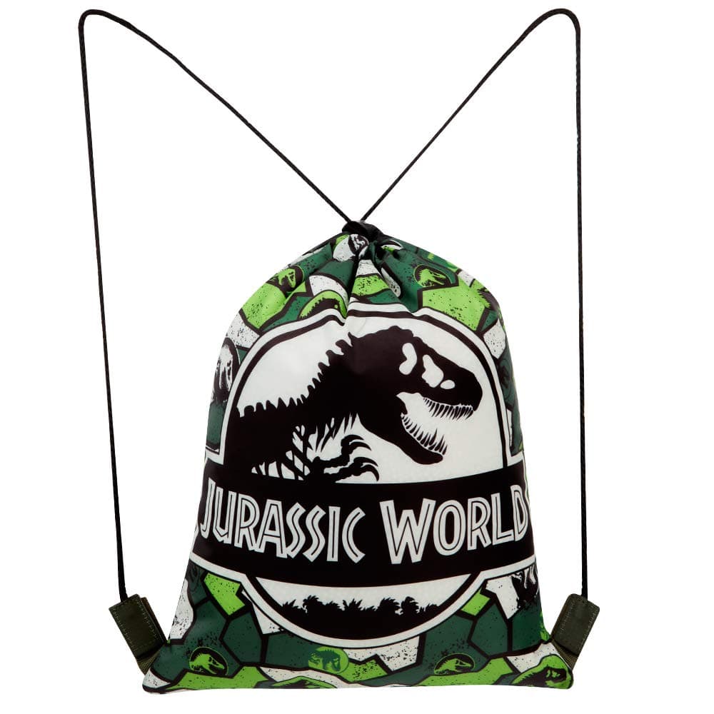 Jurassic World Drawstring Bag, Boys String Bag For School, Gym, Travel, Swimming, Kids Dinosaur Gifts