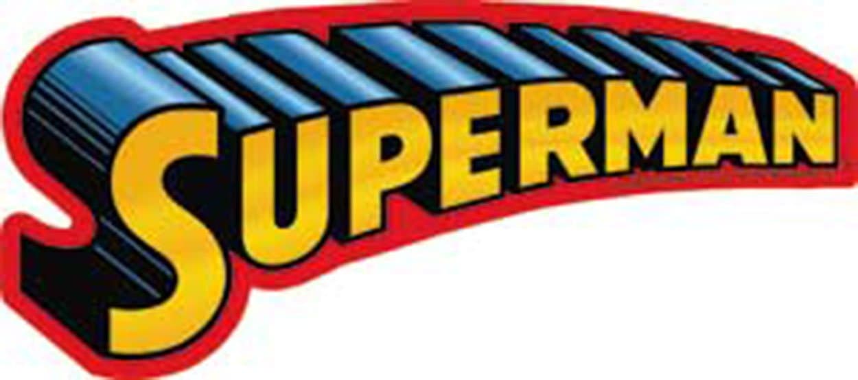 Licenses Products DC Comics Superman Text Logo Sticker
