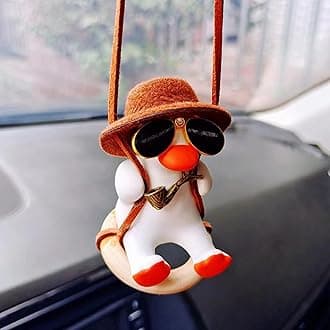 Swing Duck Car Hanging Ornament, Super Cute Swing Ducks Mirror Hanging Accessories, Auto Decoration Rearview Mirror Pendant Flying Duck Car Interior Set