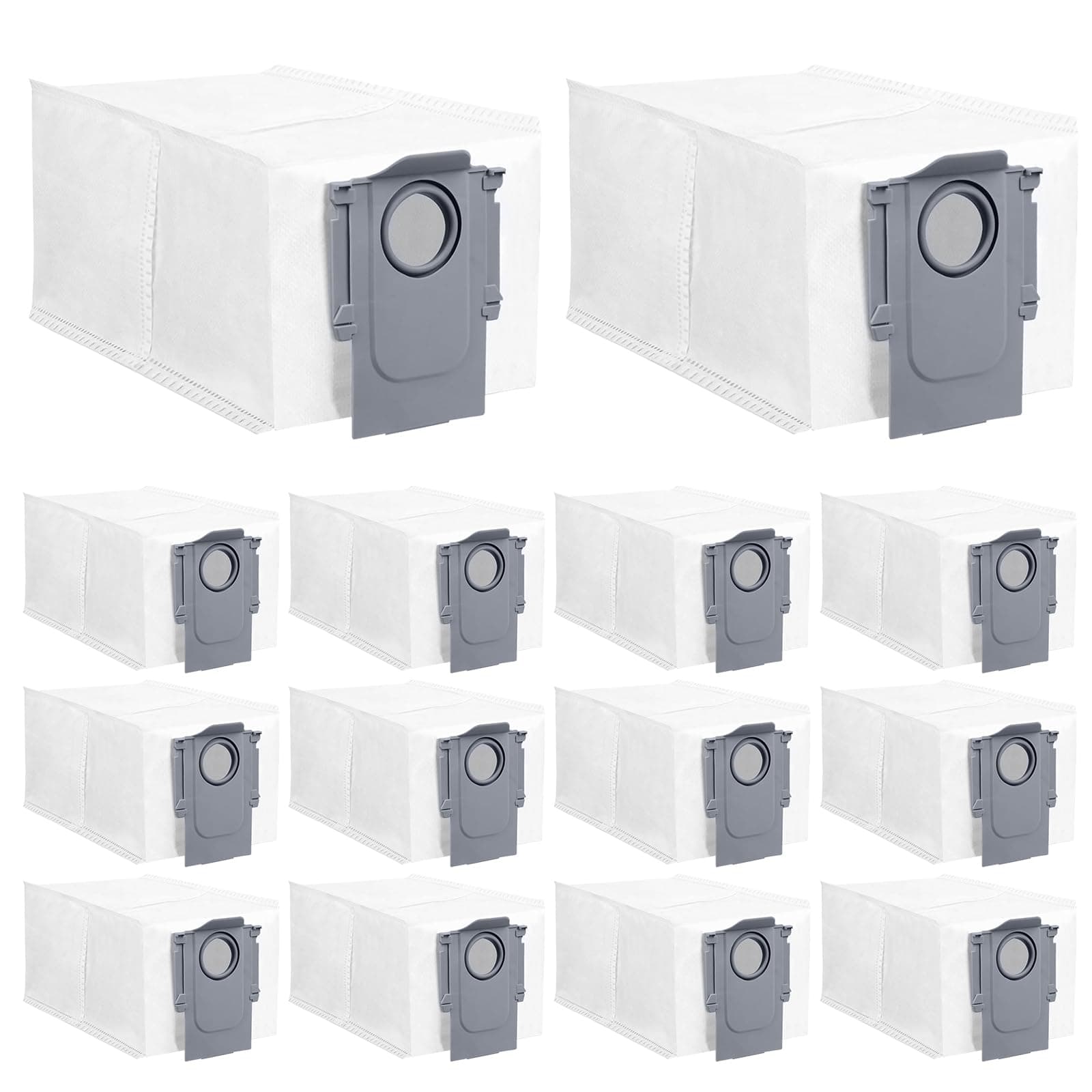 Replacement Dust Bag-2.7L Large Disposable Dust Bag For Roborock QV 35A,QrevoS5V,Saros10/10R/Qrevo/Q RevoS/Qrevo Pro/Plus/MaxV/Master/Curv S5X/Edge S5A/Qrevo Slim Robot Vacuum Cleaner,14Pack Dust Bags