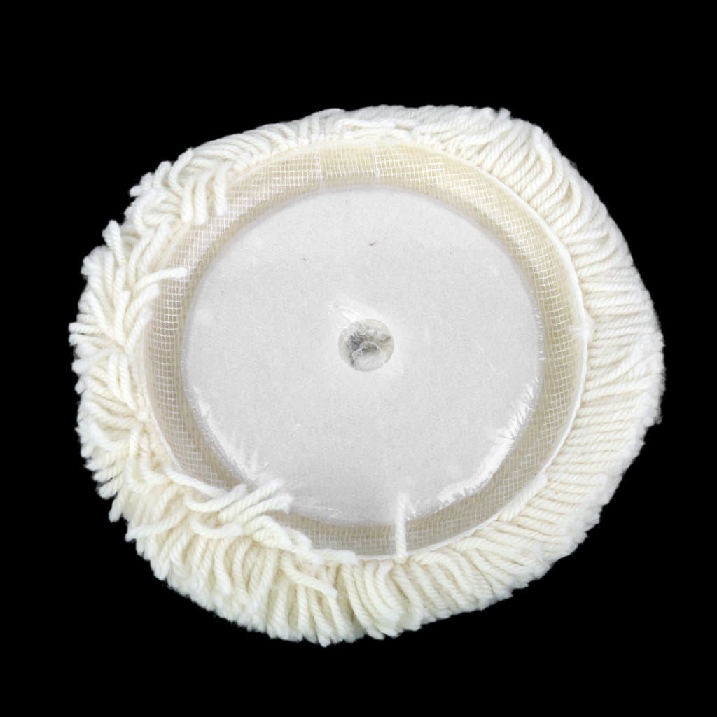Tools-4-All Wool Polishing Polishers Clean Buffing Pad Bonnet for Furniture/Car (7-inch, 185 mm), White