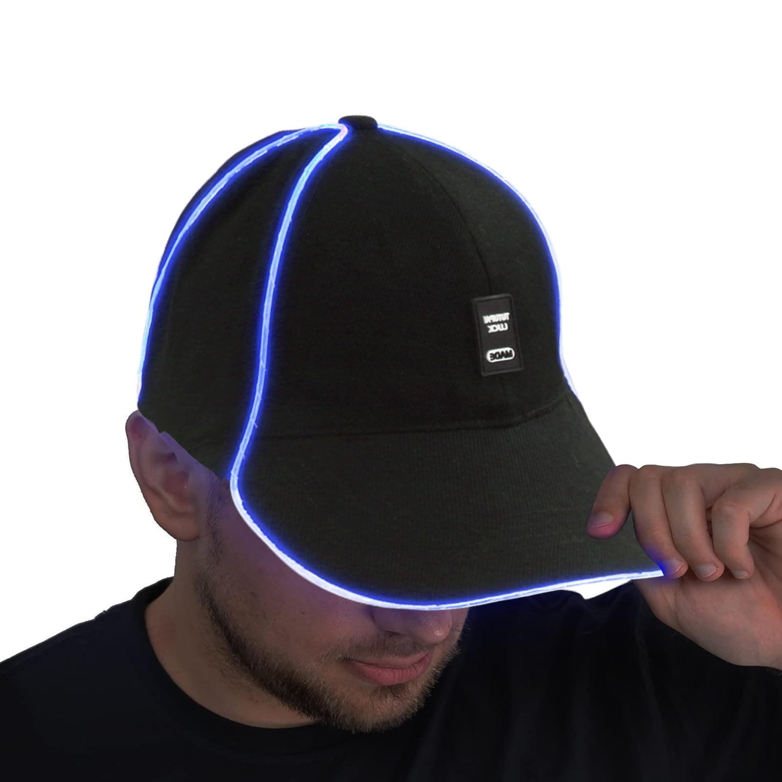 SAFEBAOLed Hat Light Up Baseball Cap with 11 Flashing Modes Glow Rave Party Hat