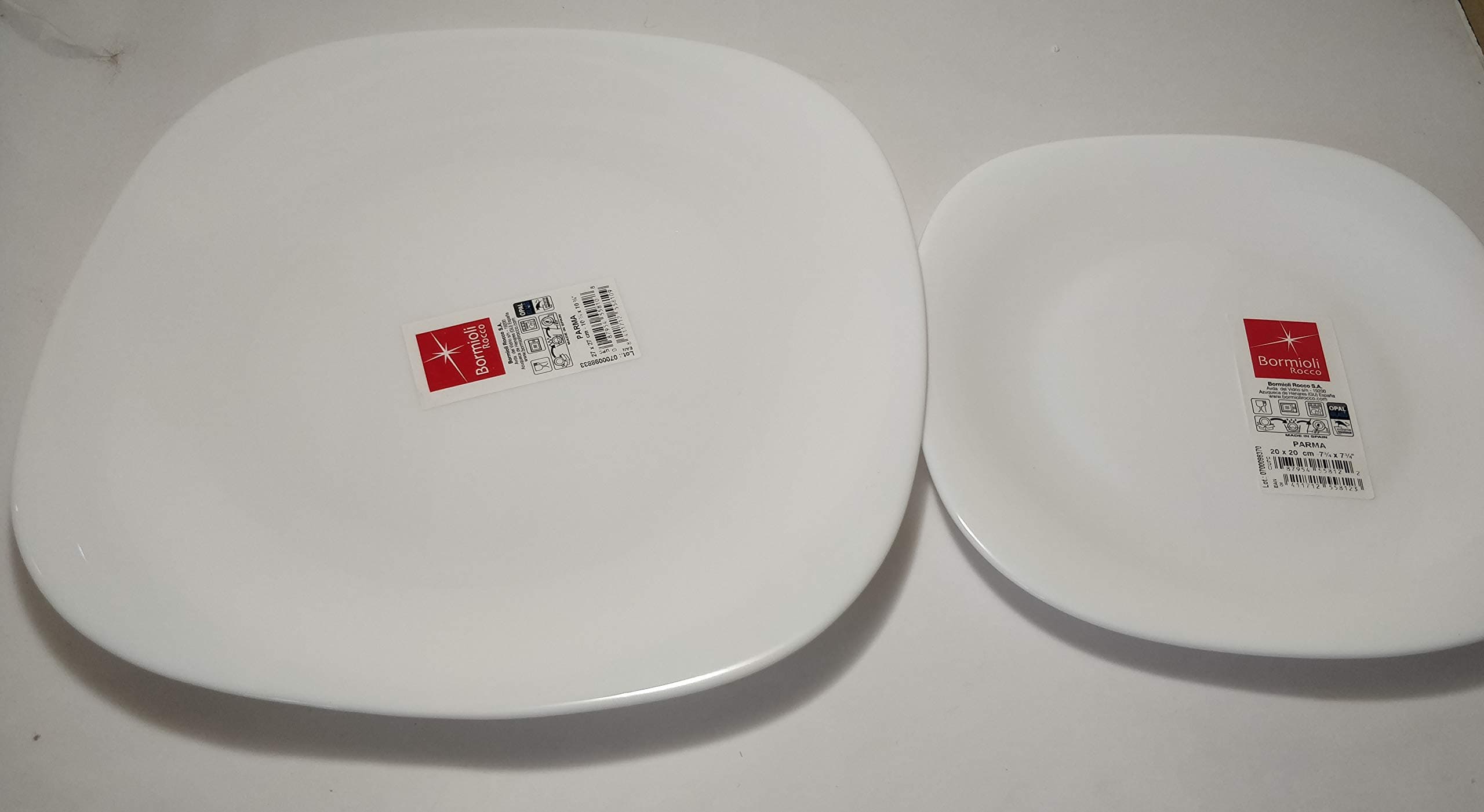 SICO Parma Opal Square Dinner Plate and Side Plate Set