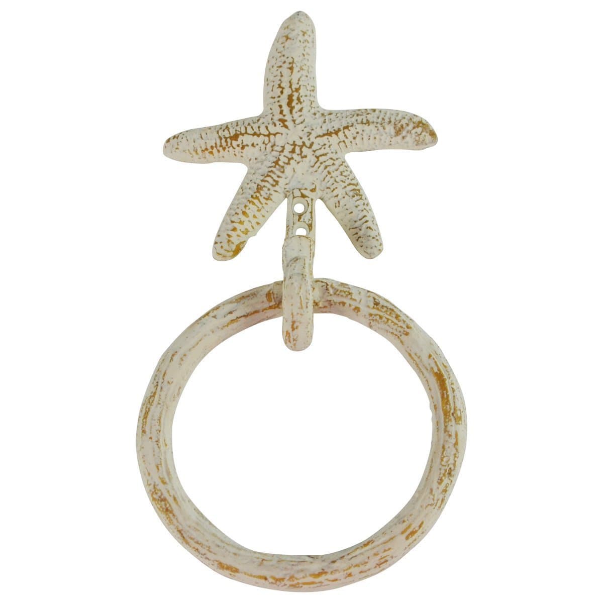 Treasure Gurus Wall Mount Starfish Kitchen/Bath Towel Ring Holder Hanger Hook Nautical Decor