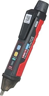 UT12E AC Voltage Meter 24V-1000V Non-Contact Portable Tester Pen Socket Volt Current Electric Test Pencil with Sound and Light Alarm and LED Flashlight Vibration