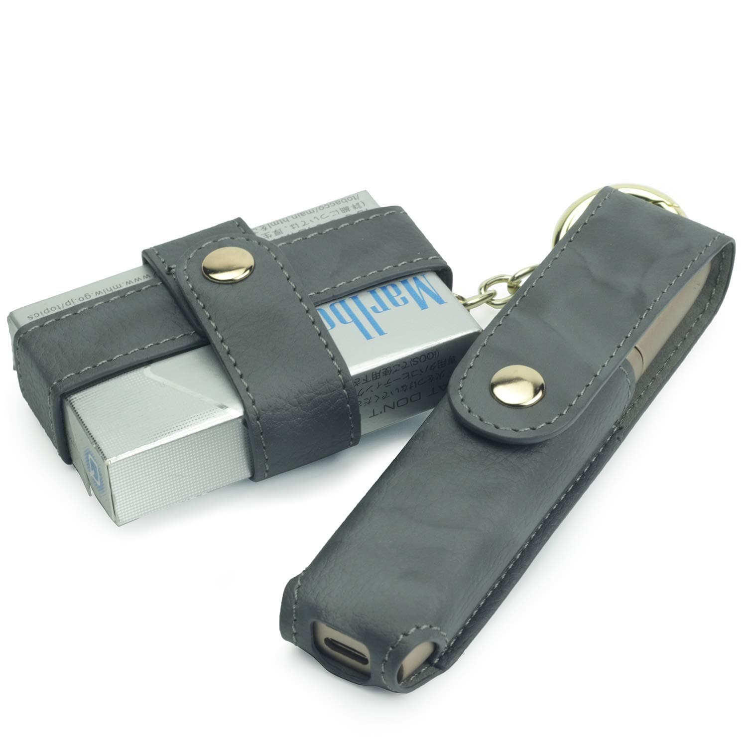 TYTX Leather Case for IQOS 3.0 Compact Protective Holder Cigar Cover with Carabiner (Black)